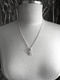 Bold Fine Silver Letter Pendant Necklaces