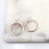 Halo Collection:  BOLD Double Halo Gold & Silver Earrings