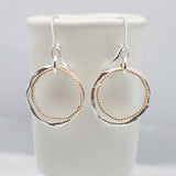 Halo Collection:  BOLD Double Halo Gold & Silver Earrings