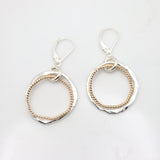 Halo Collection:  BOLD Double Halo Gold & Silver Earrings