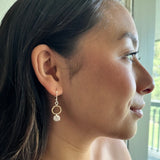 Halo Collection:  Gold Halo & Silver Medallion Earrings