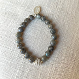 Halo Collection:  Halo Labradorite & Silver Halo Twist Charm