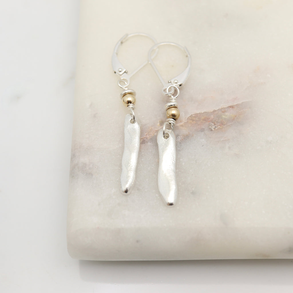 Halo Collection:  Halo Silver Bar Earrings