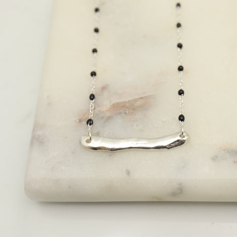 Halo Collection:  Halo Silver Bar Necklace