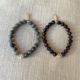 Halo Collection:  Halo Labradorite & Silver Halo Twist Charm