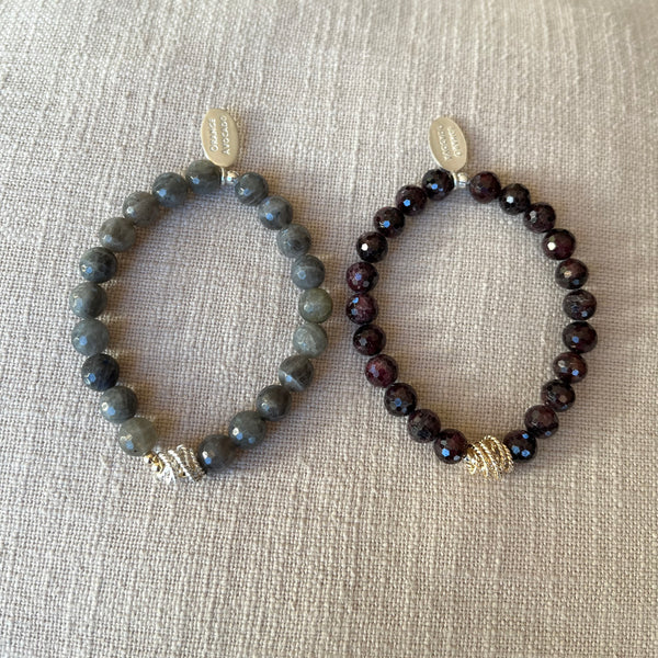 Halo Collection:  Halo Labradorite & Silver Halo Twist Charm