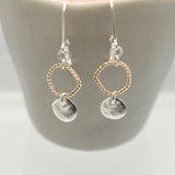 Halo Collection:  Gold Halo & Silver Medallion Earrings