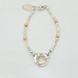 Halo Collection: Double Halo Silver & Gold Bracelet