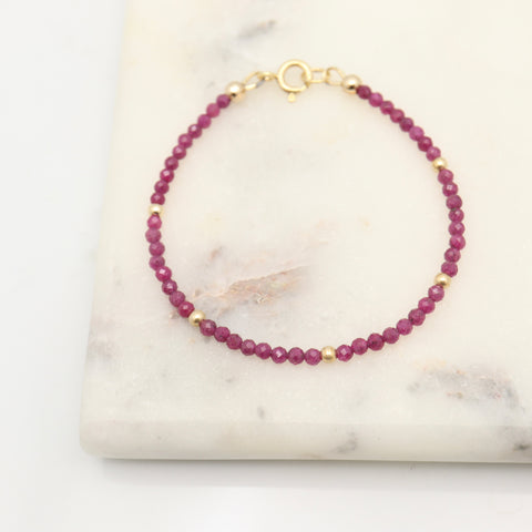 Halo Collection:  Genuine Ruby Bracelet