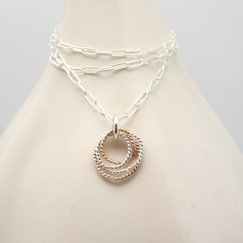 Entwined Collection:  4 Entwined Layered Link Necklace - Short