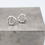 Silver Freeform Link Studs