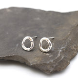 Silver Freeform Link Studs