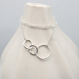 Family 3 Linked Necklace - Silver Links