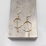 Gold Link & Chain Earrings