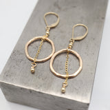 Gold Link & Chain Earrings