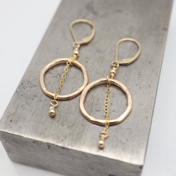 Gold Link & Chain Earrings