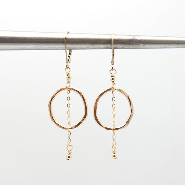 Gold Link & Chain Earrings