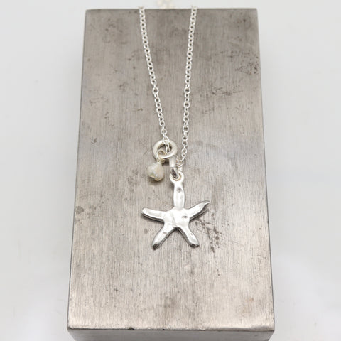 SILVER Starfish Pendant Necklace