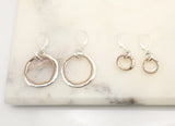 Halo Collection:  BOLD Double Halo Gold & Silver Earrings