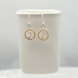 Halo Collection:  Gold Halo & Silver Stack Earrings