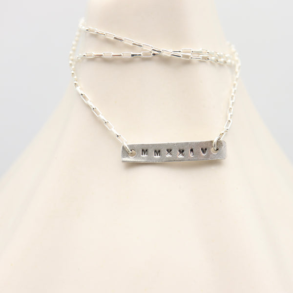 Grad MMXXIV (2024) Collection: Sterling Silver Bar Necklace