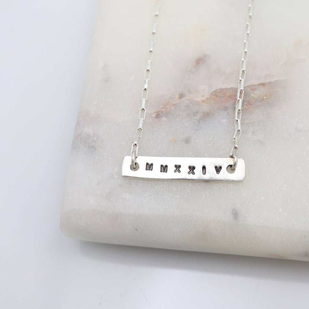 Grad MMXXIV (2024) Collection: Sterling Silver Bar Necklace