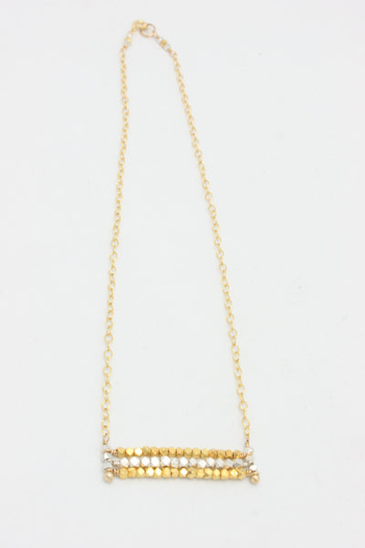 Layered Gold Bar Necklace